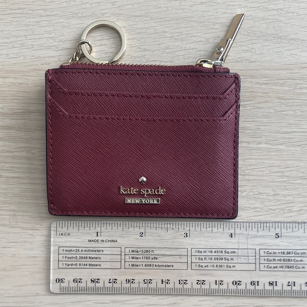 Kate Spade Plum Card Holder with Key Ring